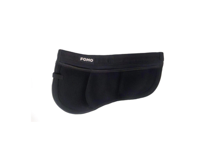 Black saddle pad with 'FONO' branding on a white background
