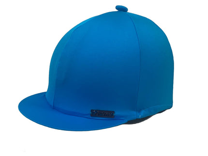 Blue riding hat silk  on a white background
